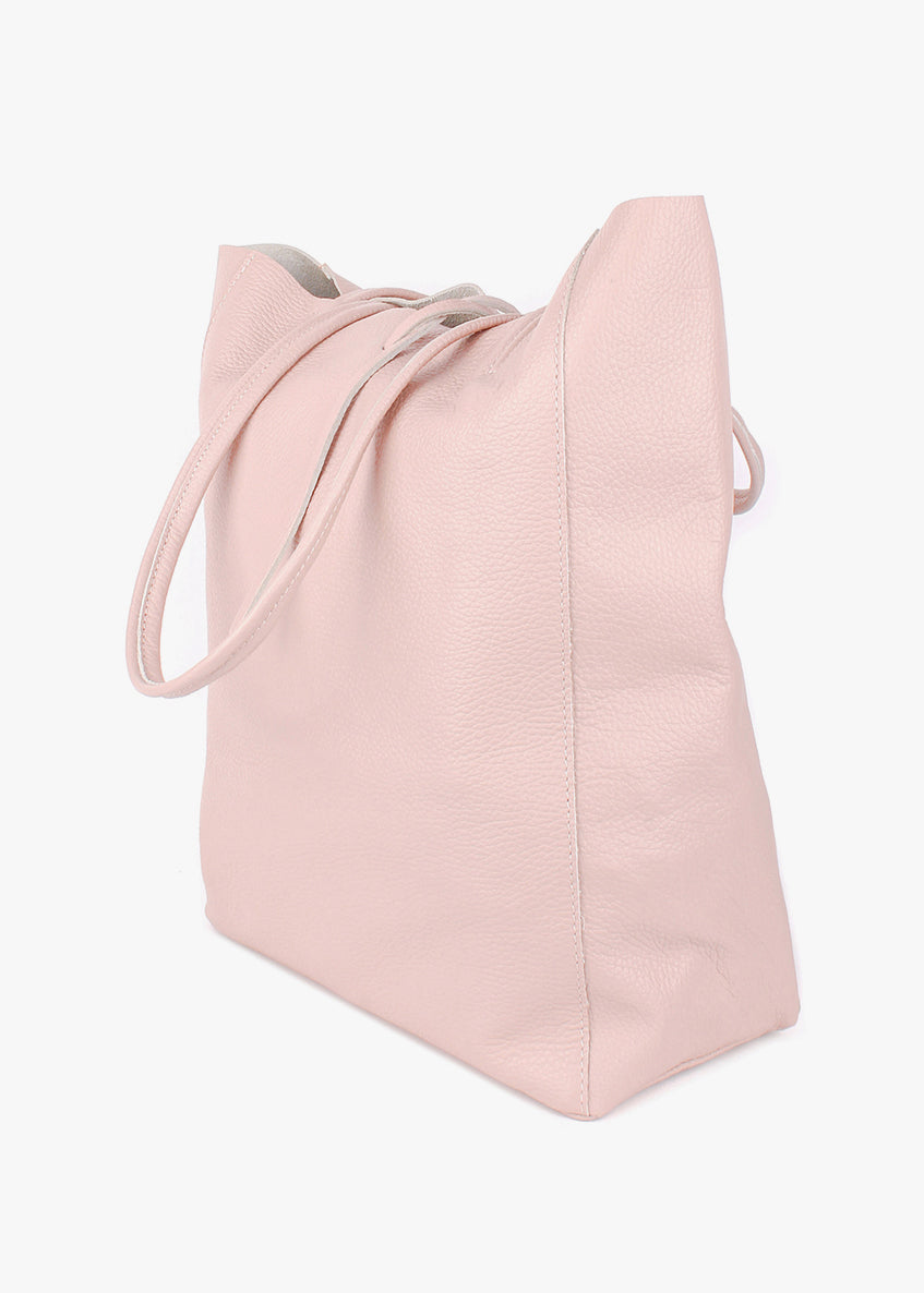 Shopper de piel italiana LARGO Beige