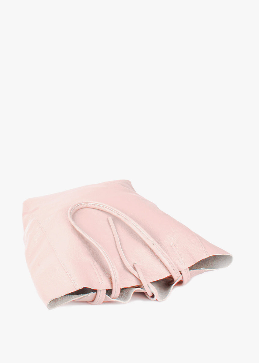 Shopper de piel italiana LARGO Beige