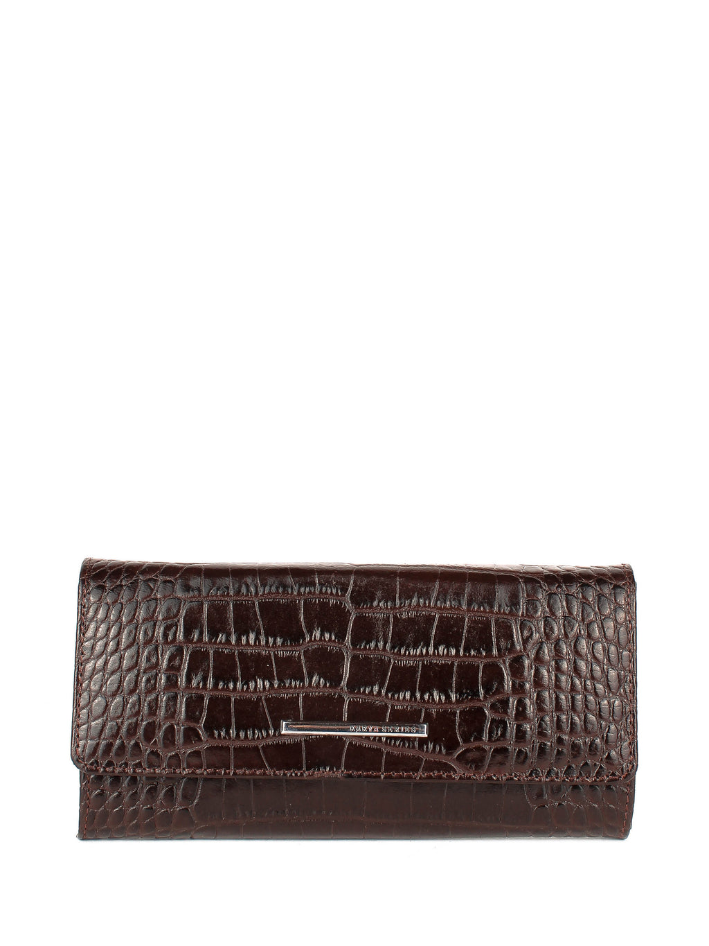 Cartera de piel italiana Marrón 1191-57