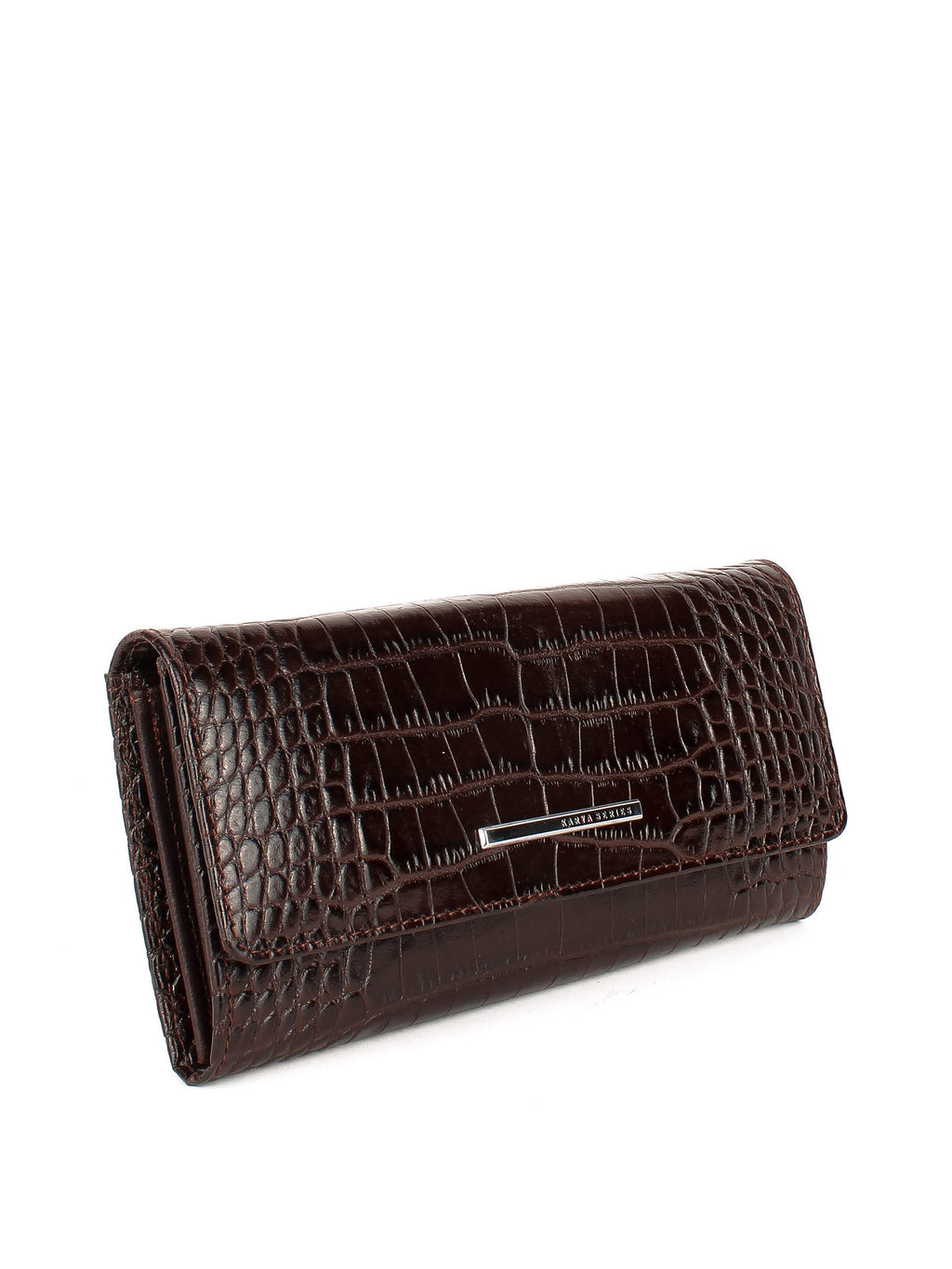 Cartera de piel italiana Marrón 1191-57