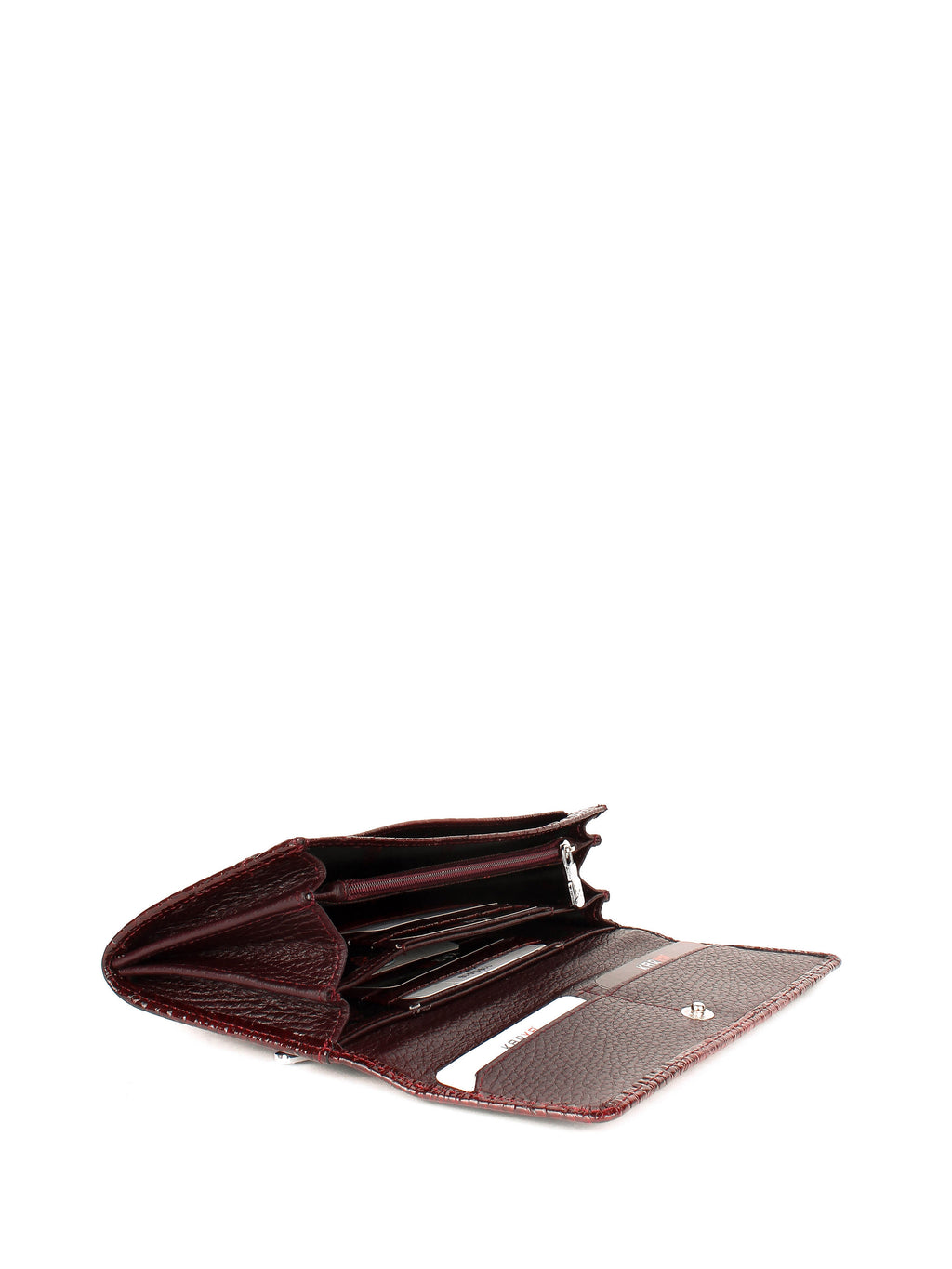 Cartera de piel italiana Burgoña 1191-016