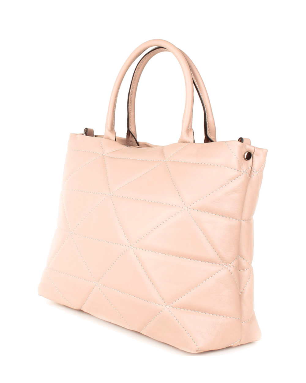Bolso de mano de piel italiana Armonico Beige