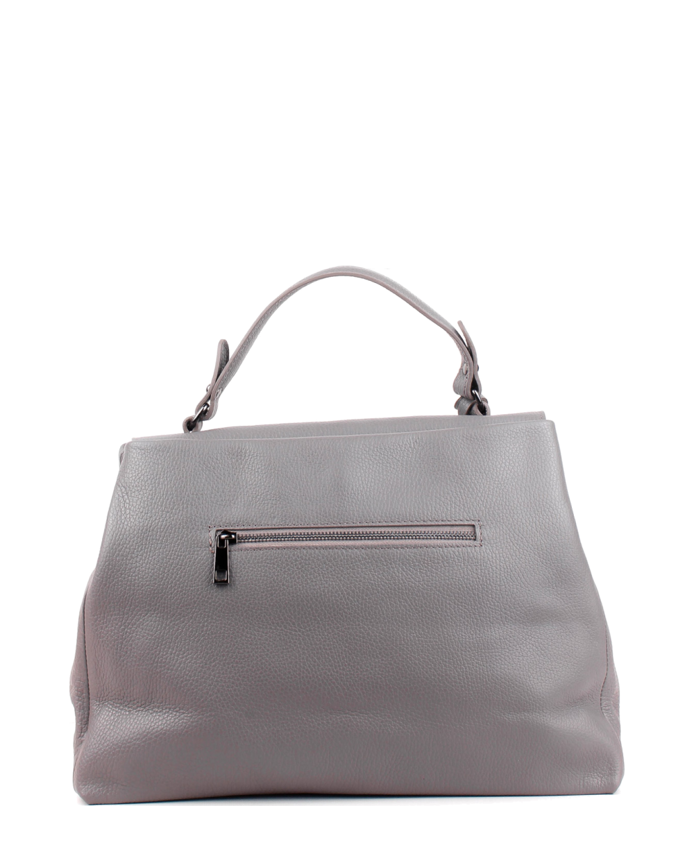 Bolso de mano de piel italiana LUNGA Gris