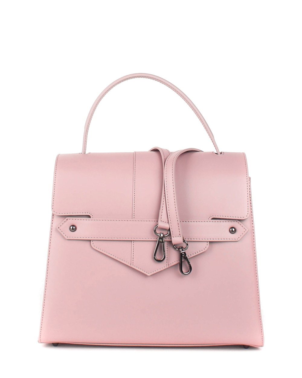 Bolso de mano de piel italiana DIVISI Rosa