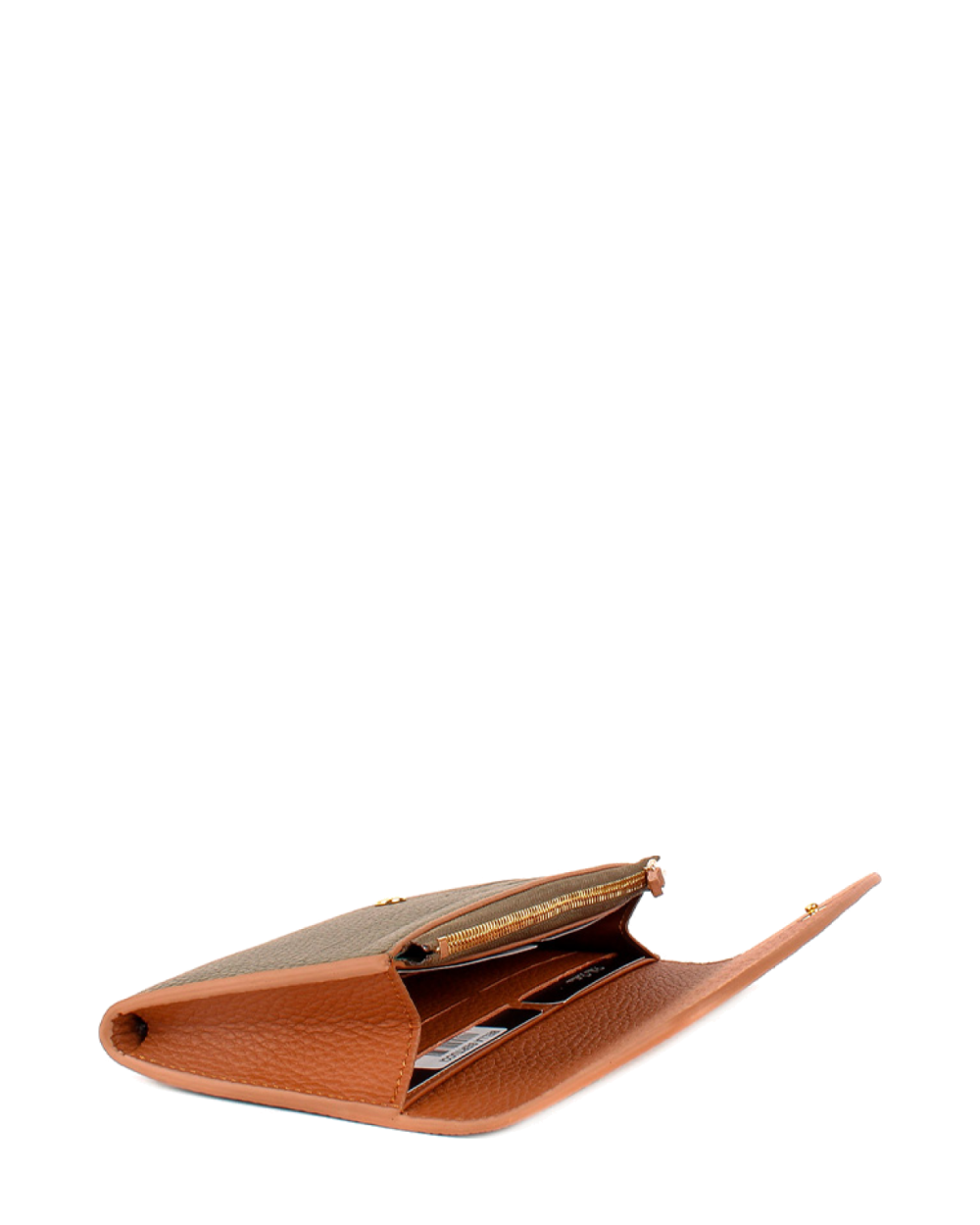 Cartera de piel italiana Verde 805-217.285