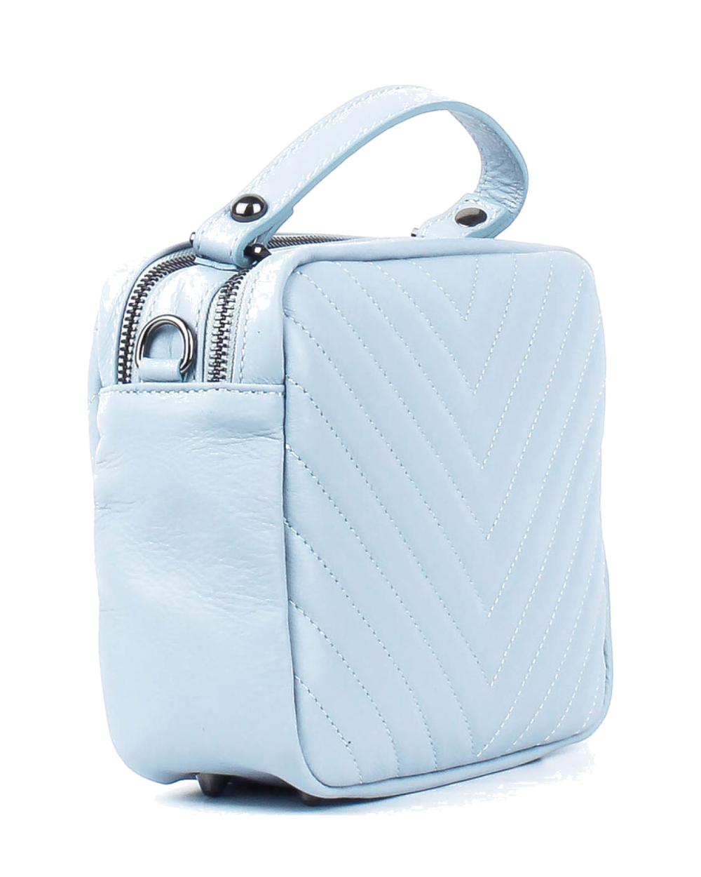 Bolso de mano de piel italiana SIOUXSIE Azul