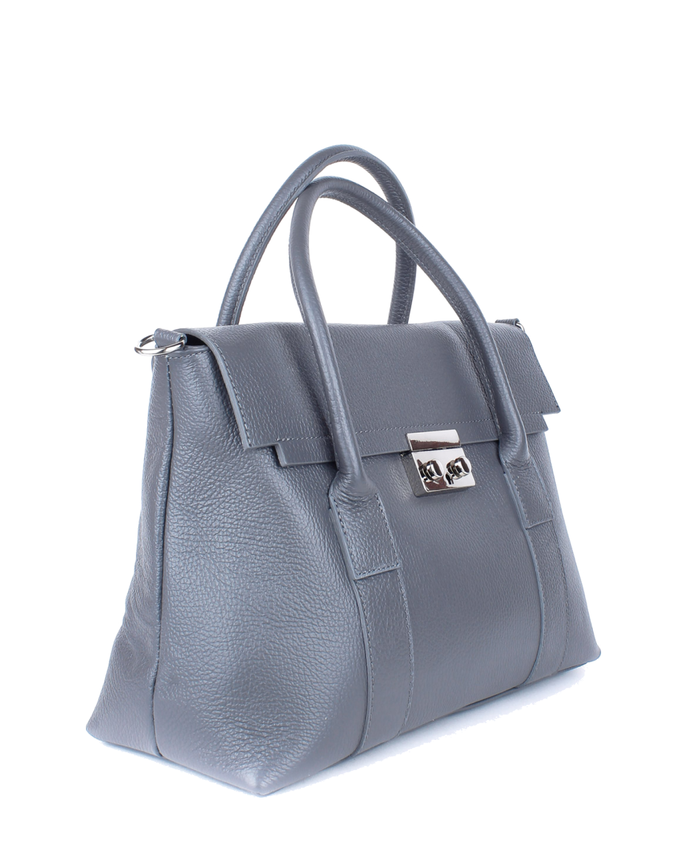 Bolso de mano de piel italiana Armonico Gris