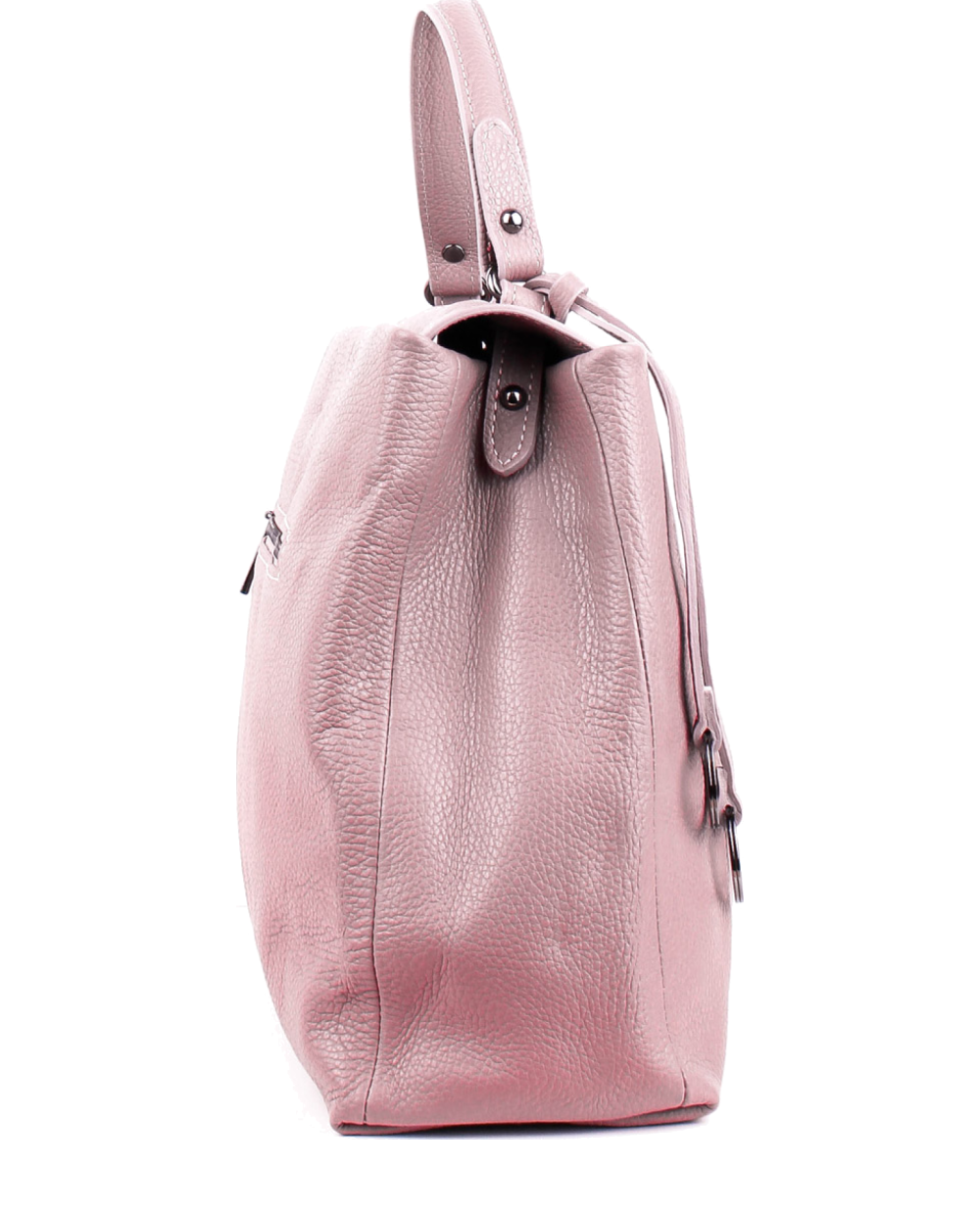 Bolso de mano de piel italiana LUNGA Rosa