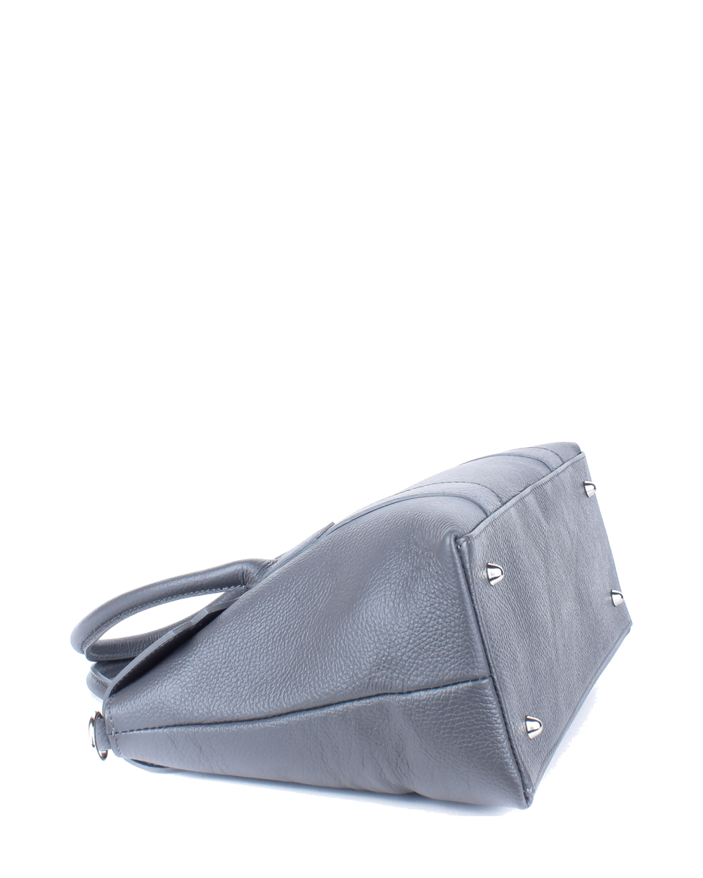 Bolso de mano de piel italiana Armonico Gris