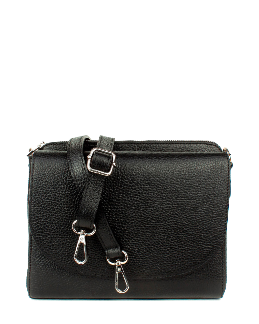 Bandolera de piel italiana Negro 1185-05-32