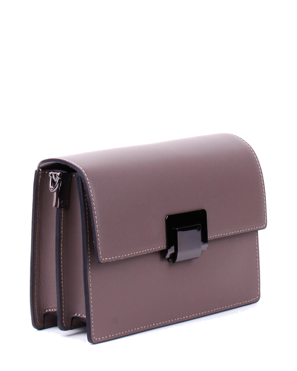 Bandolera de piel italiana Gris, Marrón 4701-104-31