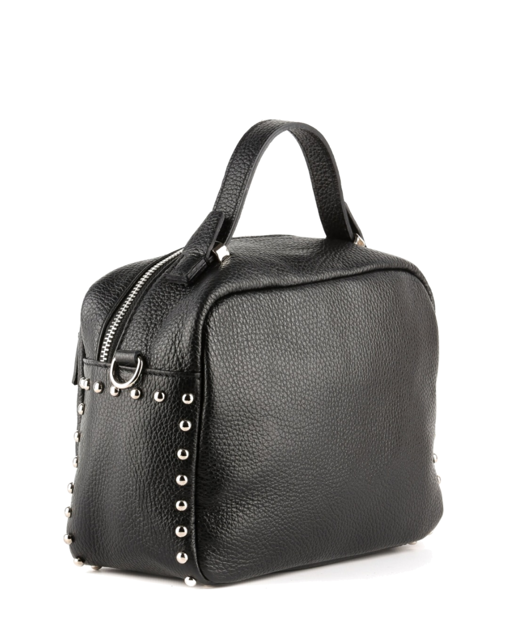 Bolso de mano de piel italiana COMODO Negro