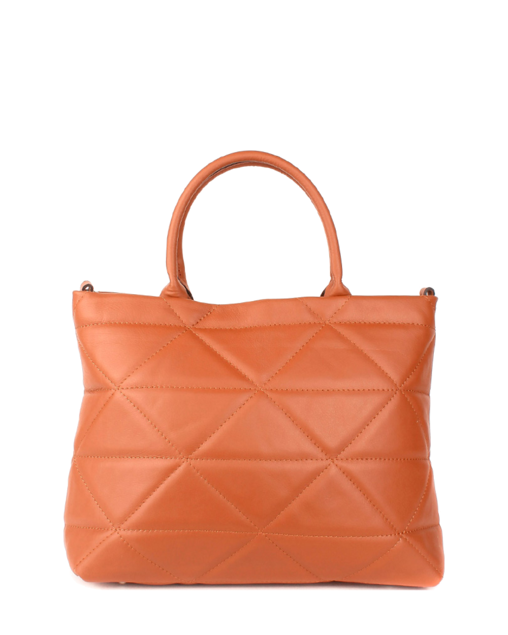 Bolso de mano de piel italiana Armonico Marrón