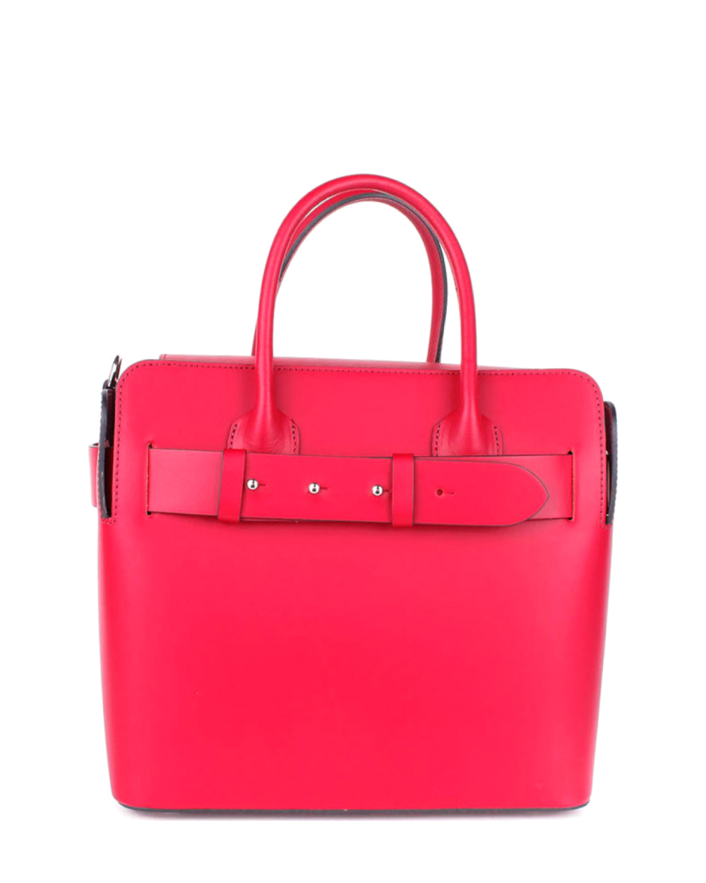 Bolso de mano de piel italiana Marche Rojo
