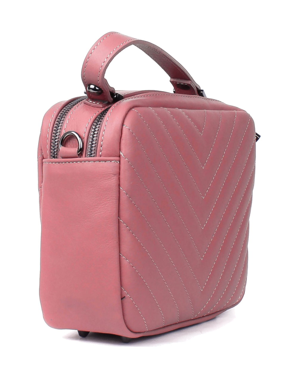 Bolso de mano de piel italiana SIOUXSIE Rosa