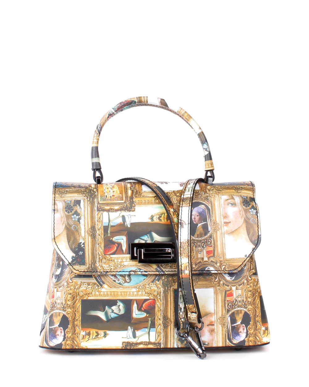 Bolso de mano de piel italiana STOCATTO Amarillo