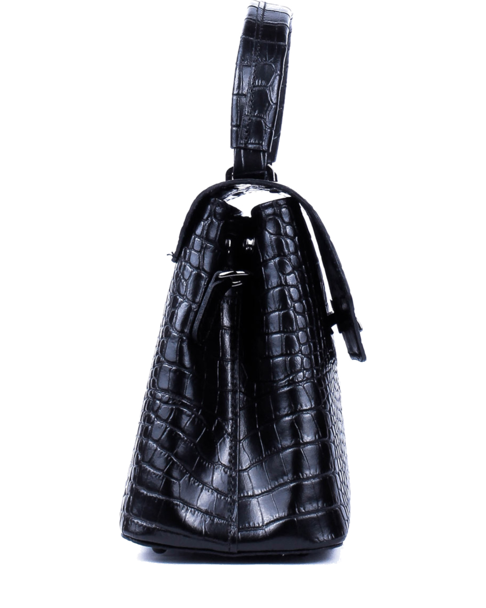 Bolso de mano de piel italiana STOCATTO Negro