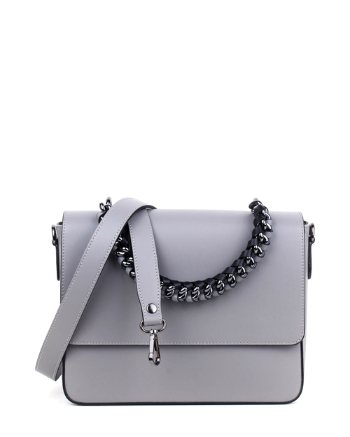 Bandolera de piel italiana Gris 5172-18-31
