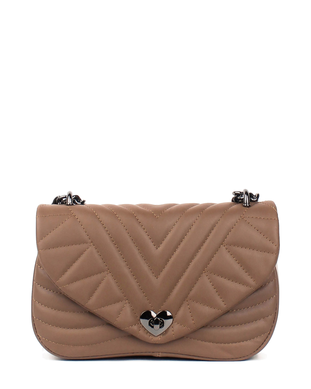 Bandolera de piel italiana Gris, Marrón 3388-104-37