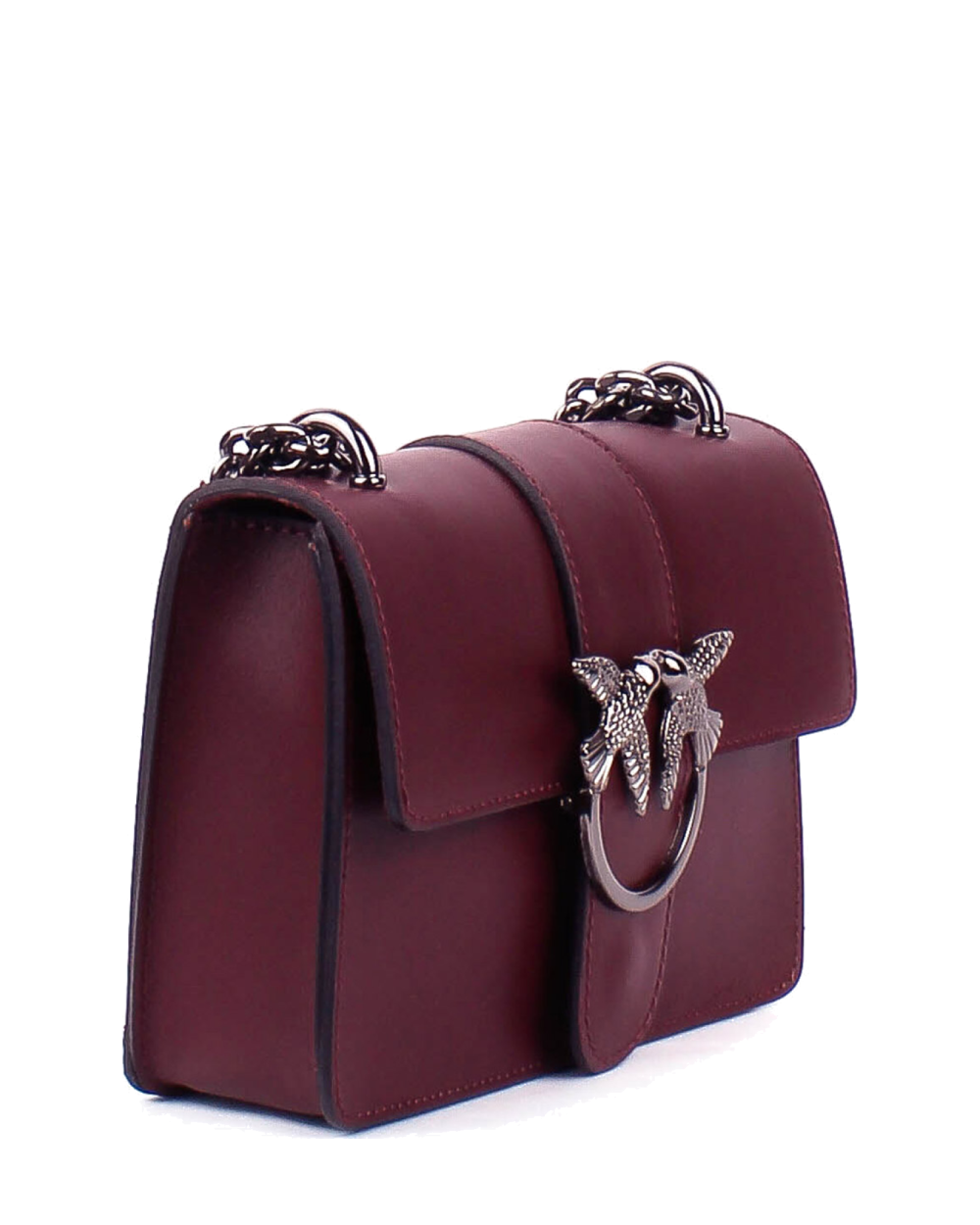 Bolso de mano de piel italiana Presto Burgundy