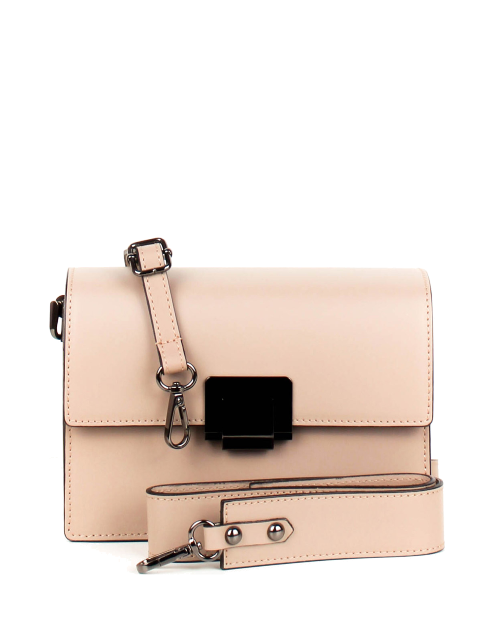 Bandolera de piel italiana Gris 4701-52-31