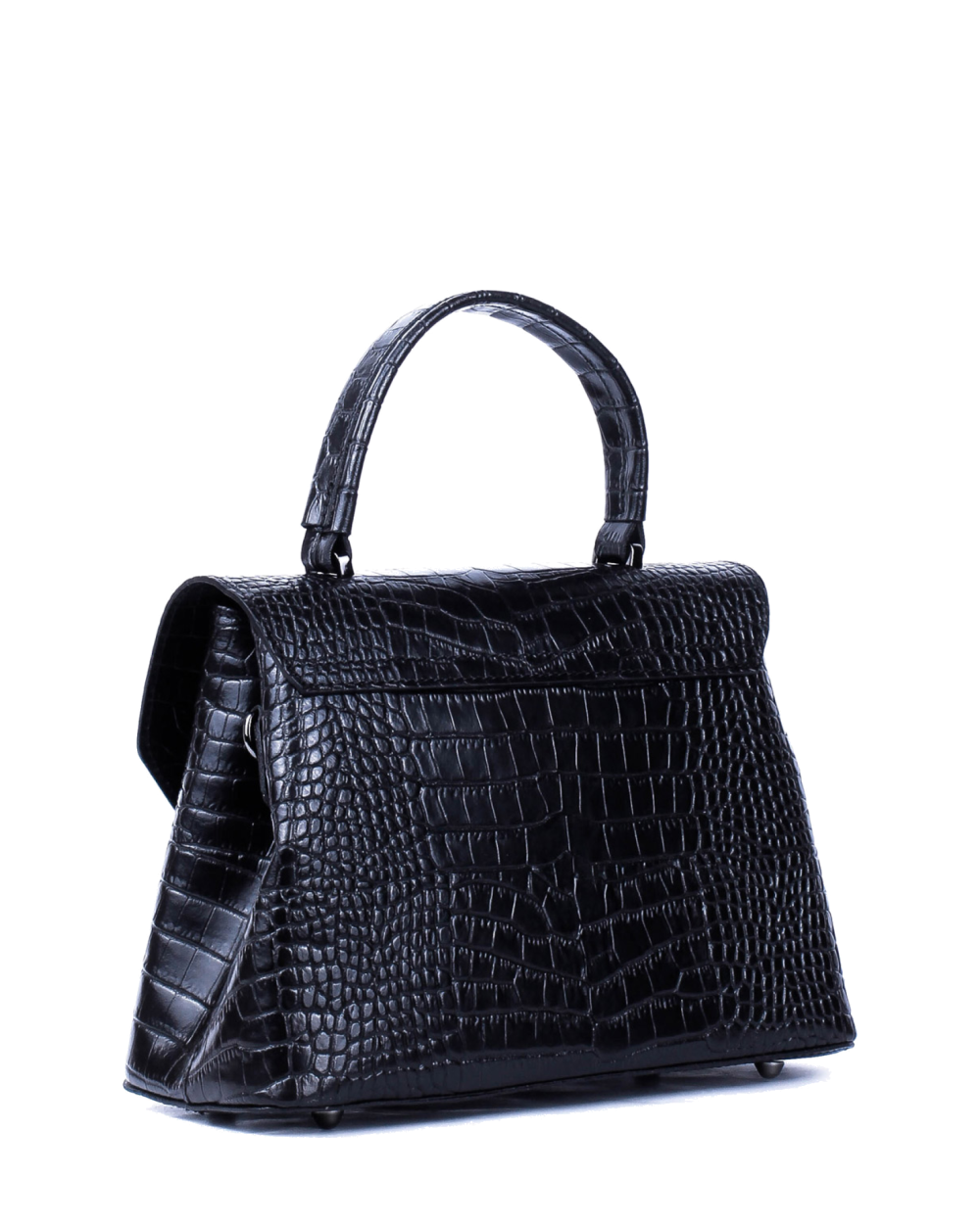 Bolso de mano de piel italiana STOCATTO Negro