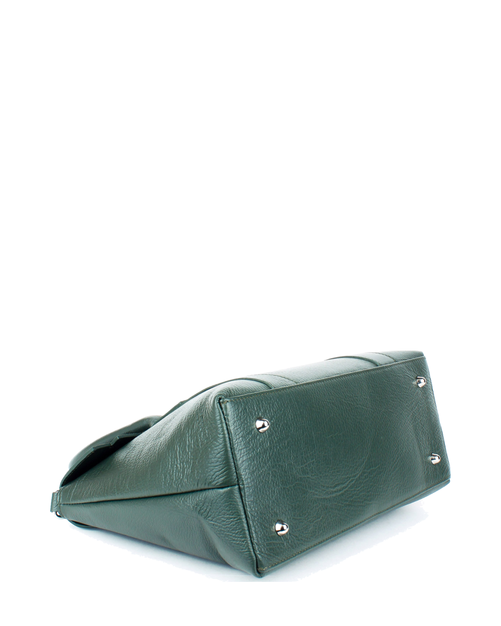 Bolso de mano de piel italiana Armonico Verde