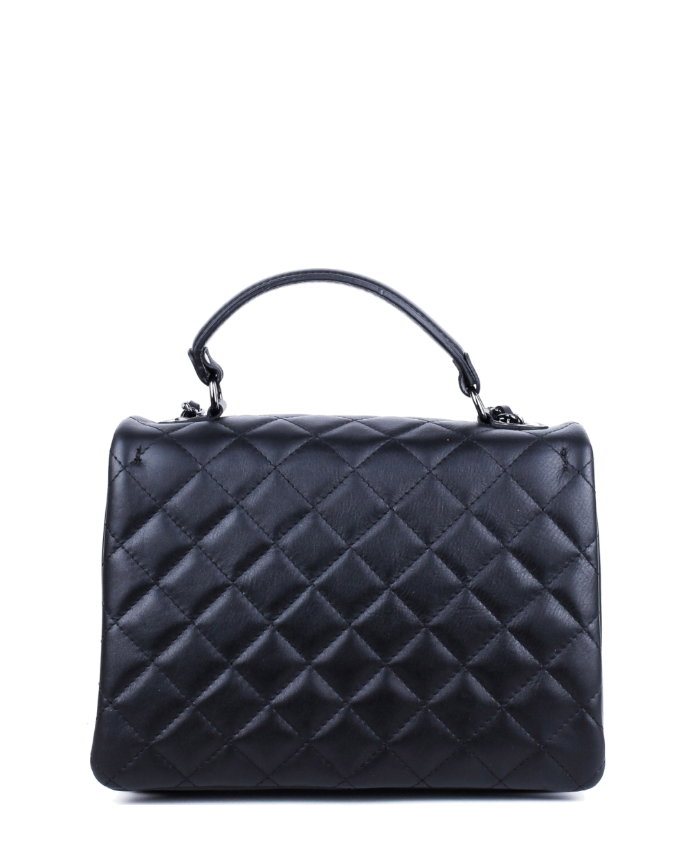 Bolso de mano de piel italiana AGUILERA Negro