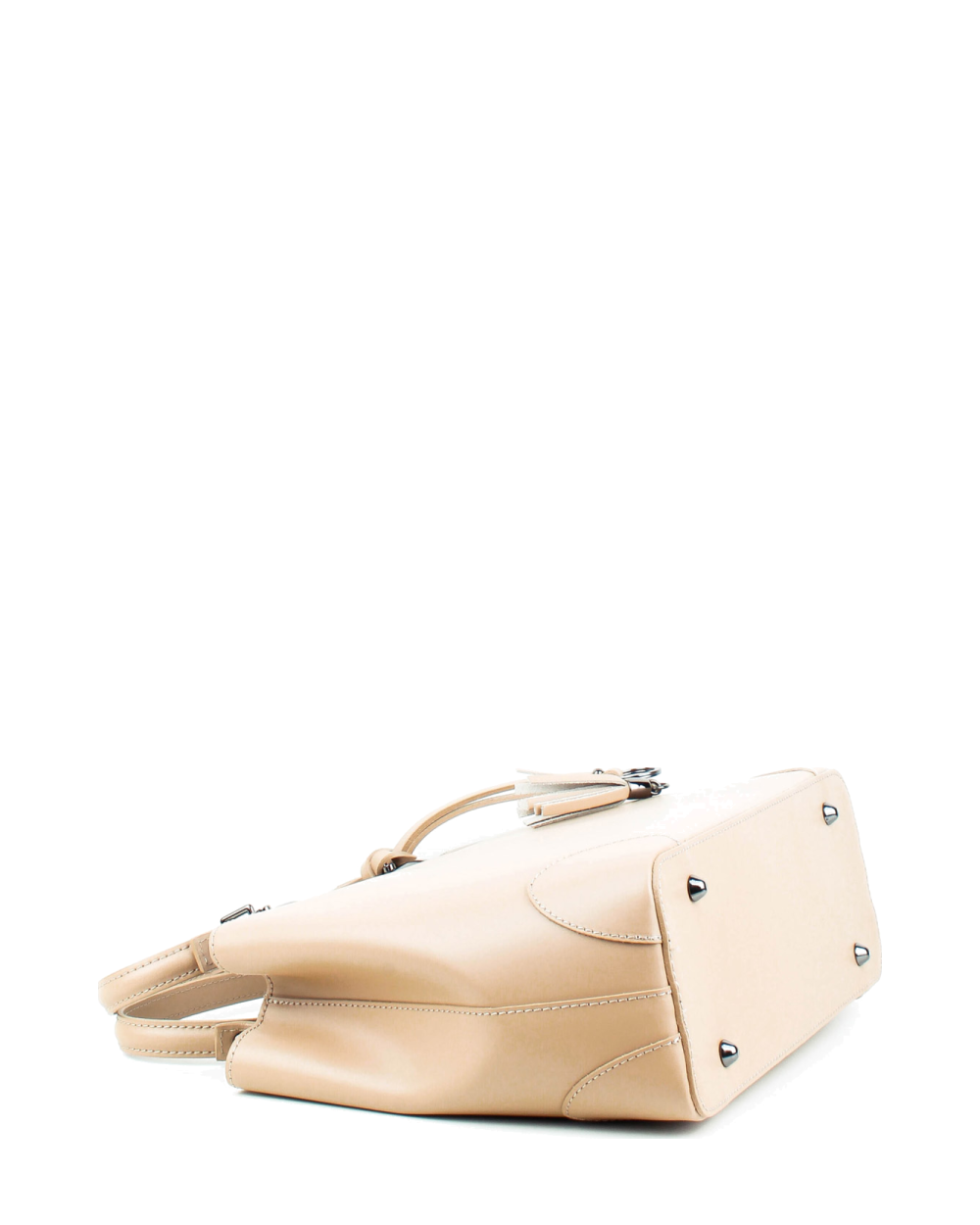 Bolso Tote de piel italiana Fiori Beige