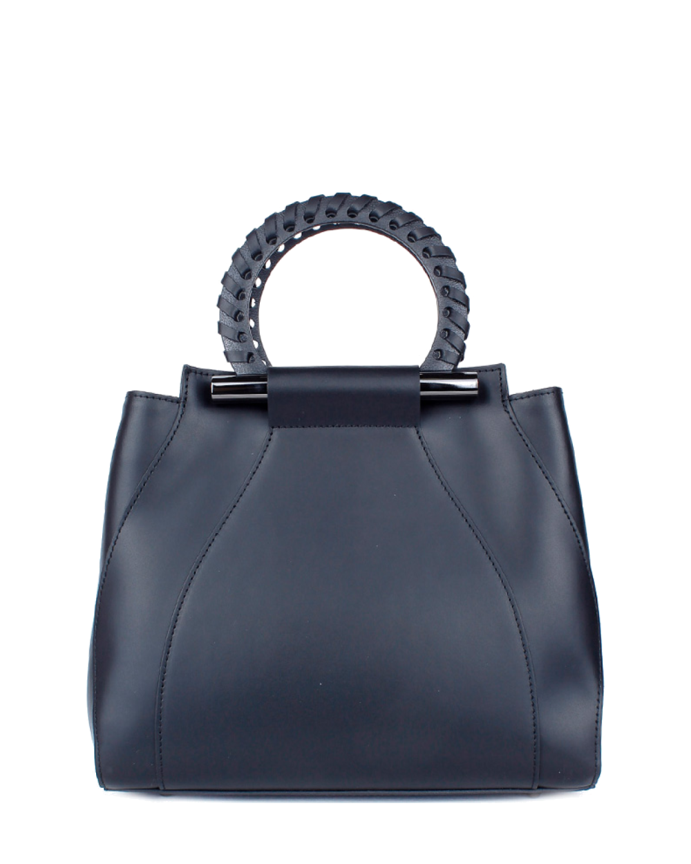 Bolso de mano de piel italiana Organo Negro