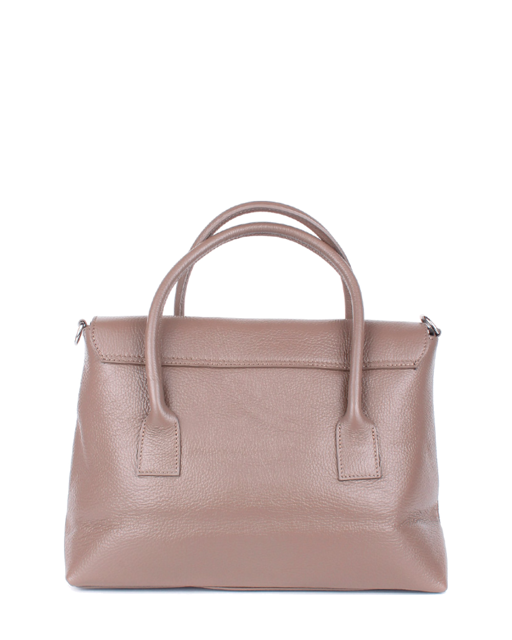 Bolso de mano de piel italiana Armonico Marrón