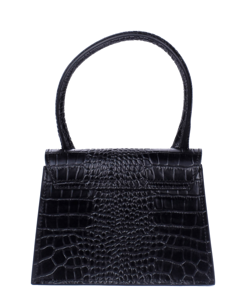 Bolso de mano de piel italiana GENA Negro
