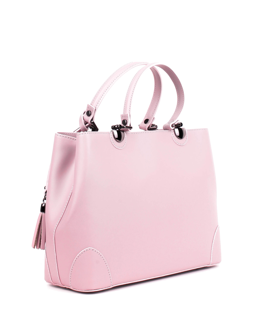 Bolso Tote de piel italiana FIORI Rosa