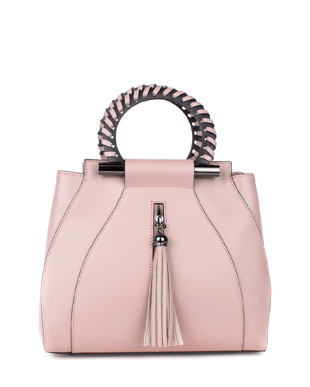 Bolso de mano de piel italiana Organo Beige