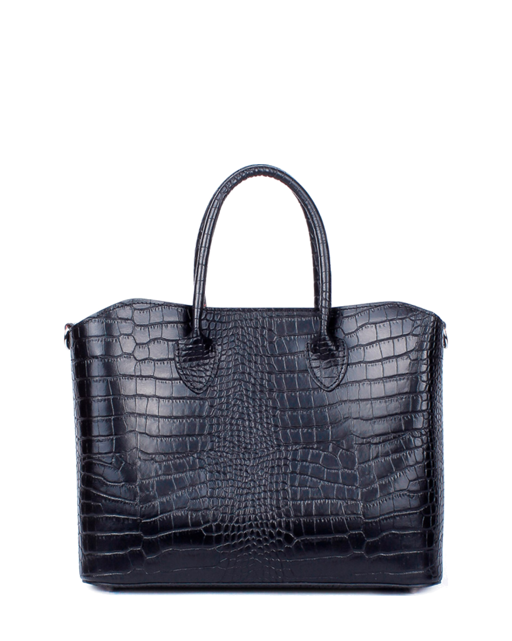 Bolso Tote de piel italiana Plato Negro