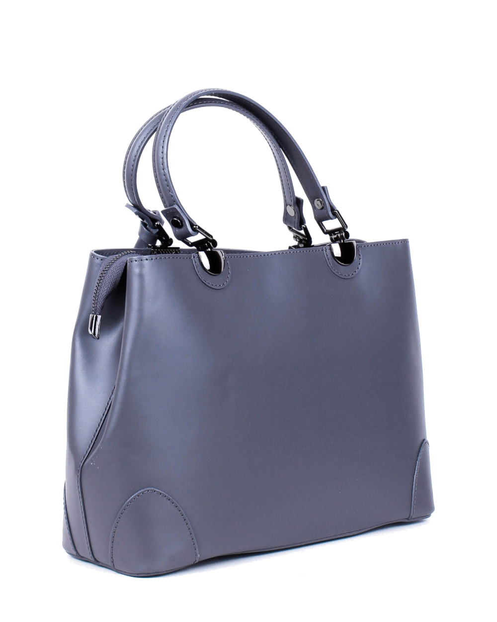 Bolso Tote de piel italiana FIORI Gris