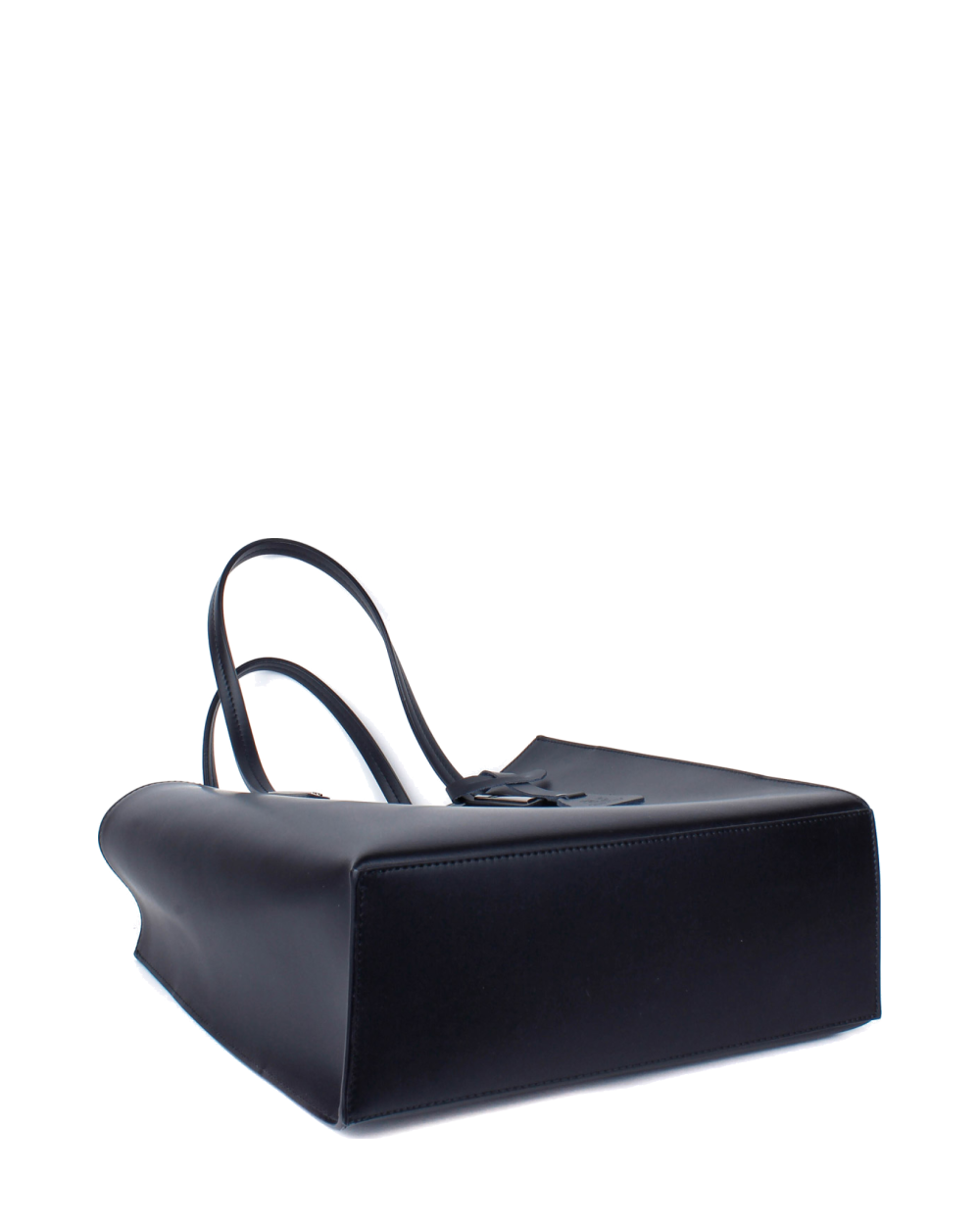 Shopper de piel italiana MARCIALE Negro