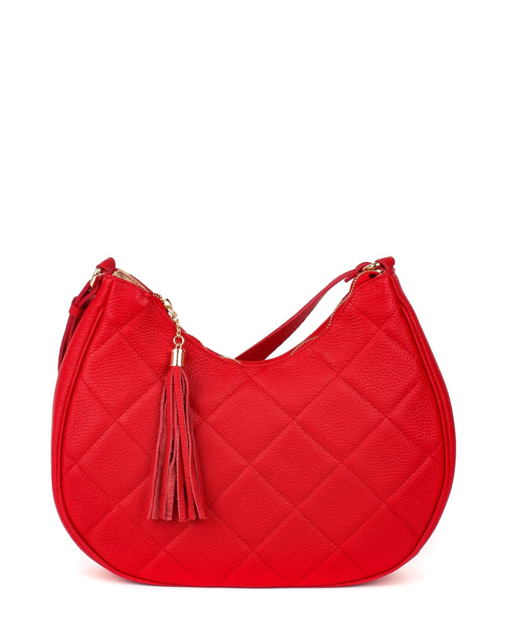 Bandolera de piel italiana Rojo 3322-13-37