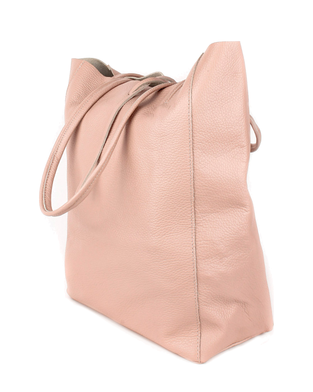 Shopper de piel italiana LARGO Beige