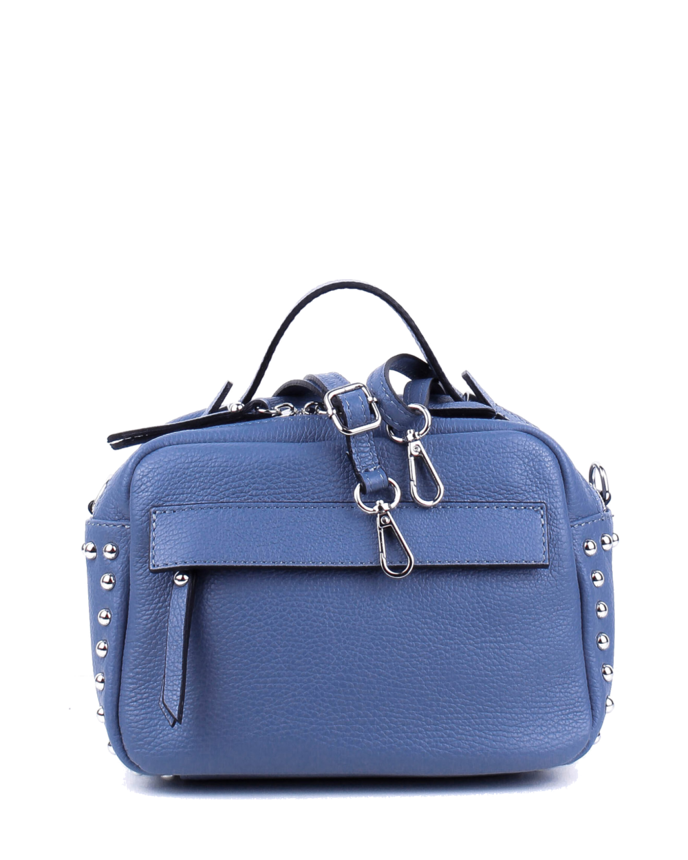 Bolso de mano de piel italiana Comodo Azul
