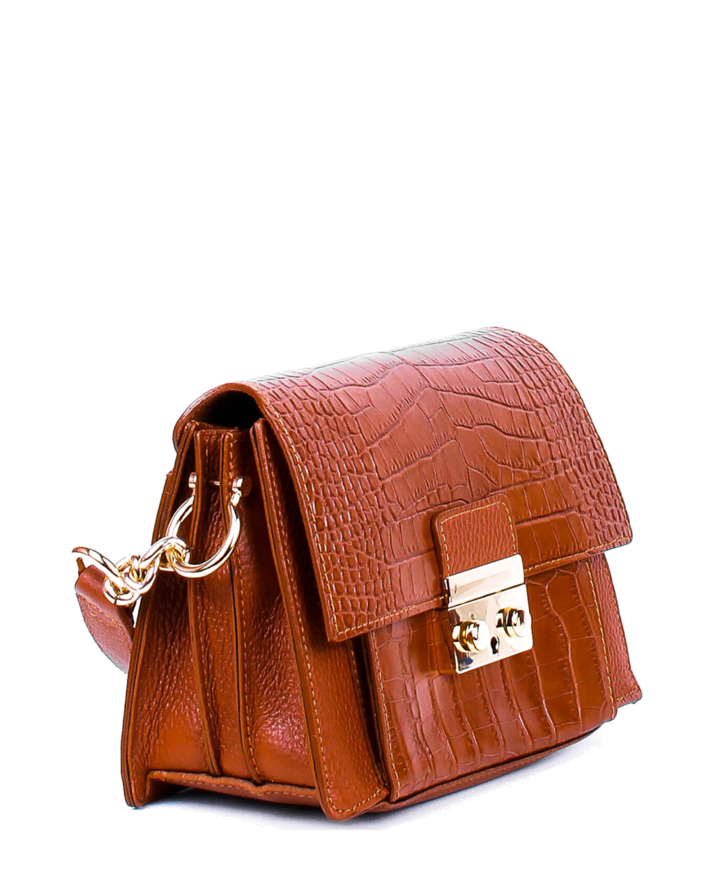 Bandolera de piel italiana Rojo 2809-45-101