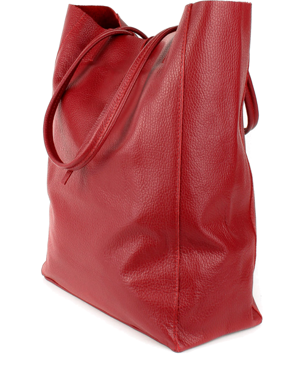 Shopper de piel italiana LARGO Borgoña