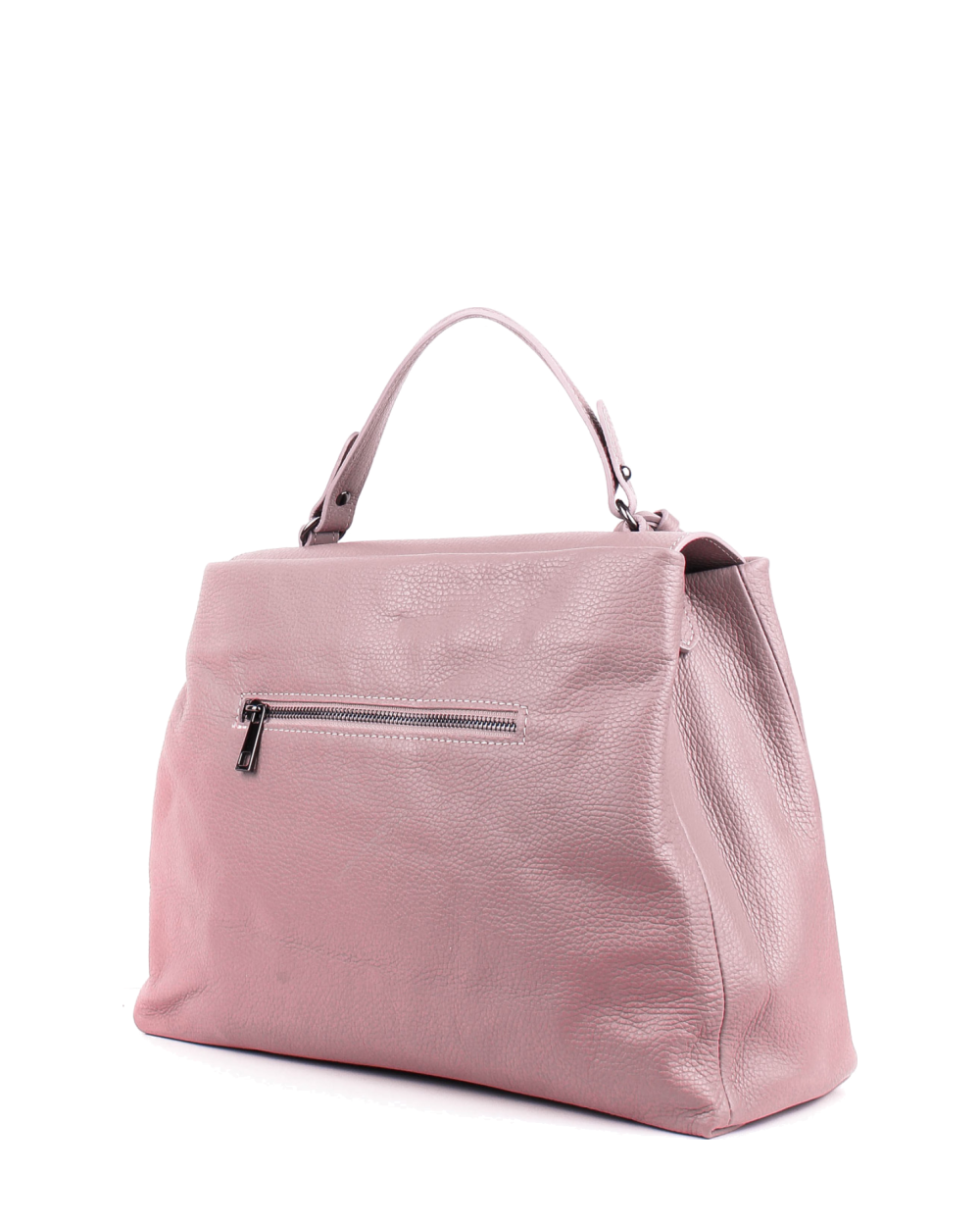 Bolso de mano de piel italiana LUNGA Rosa