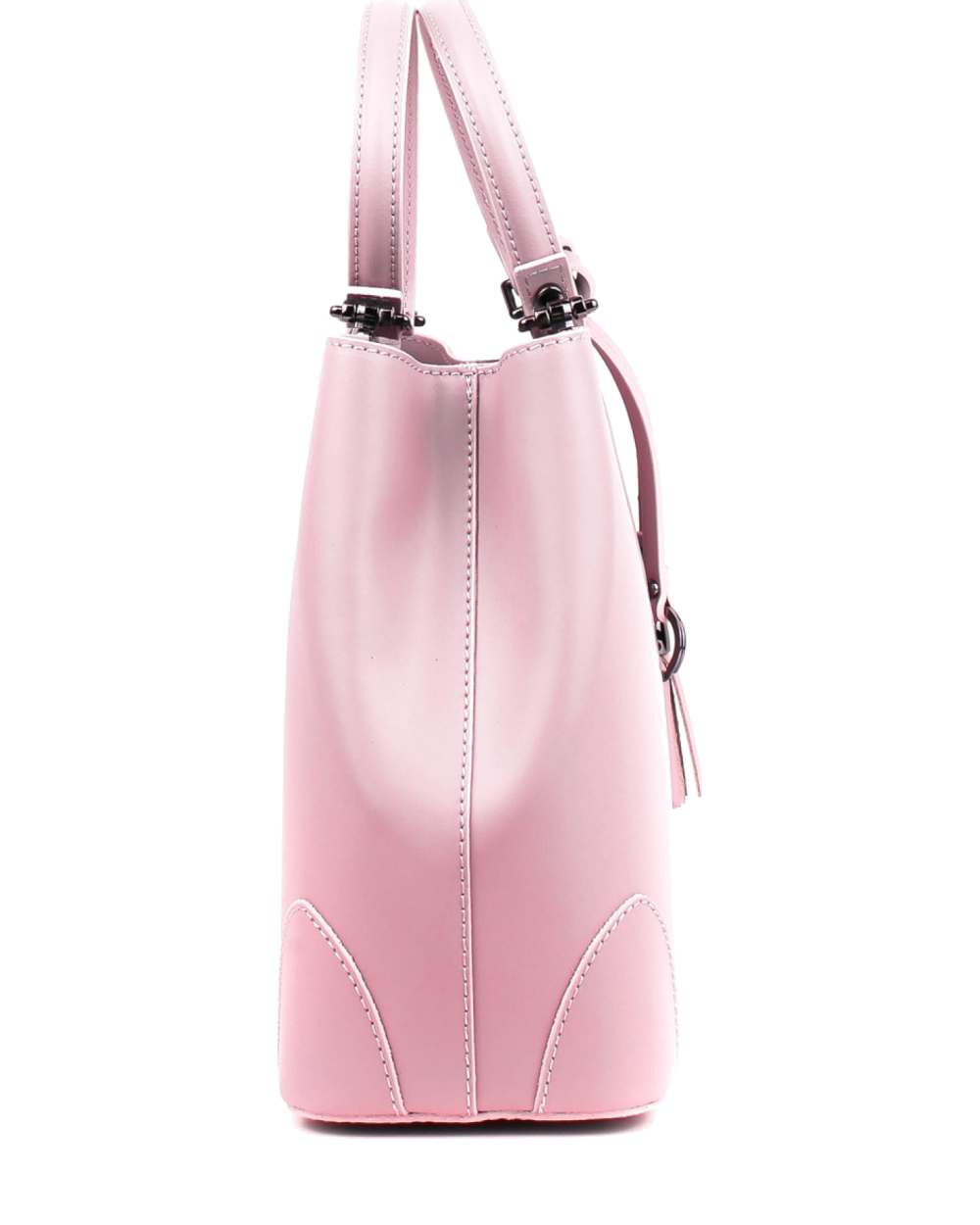 Bolso Tote de piel italiana FIORI Rosa