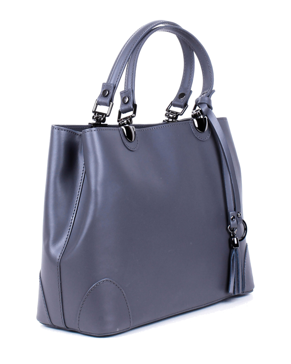 Bolso Tote de piel italiana FIORI Gris
