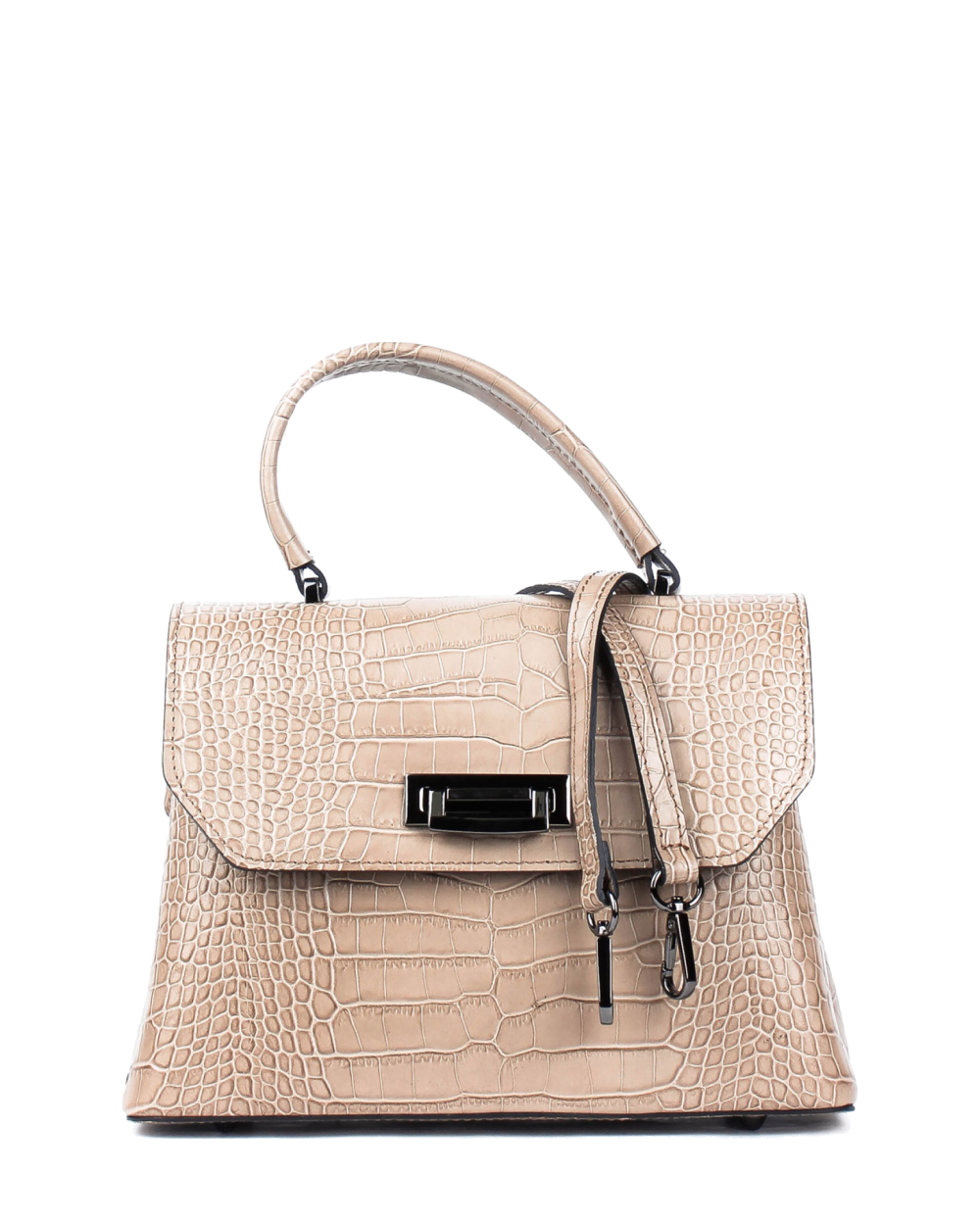 Bolso de mano de piel italiana STOCATTO Marrón