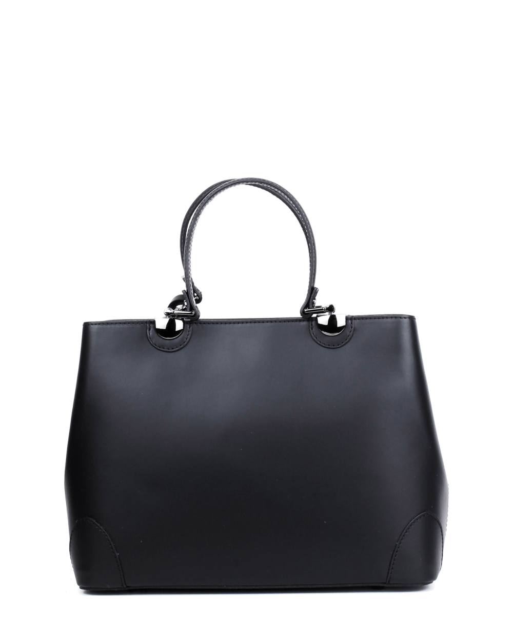 Bolso Tote de piel italiana FIORI Negro