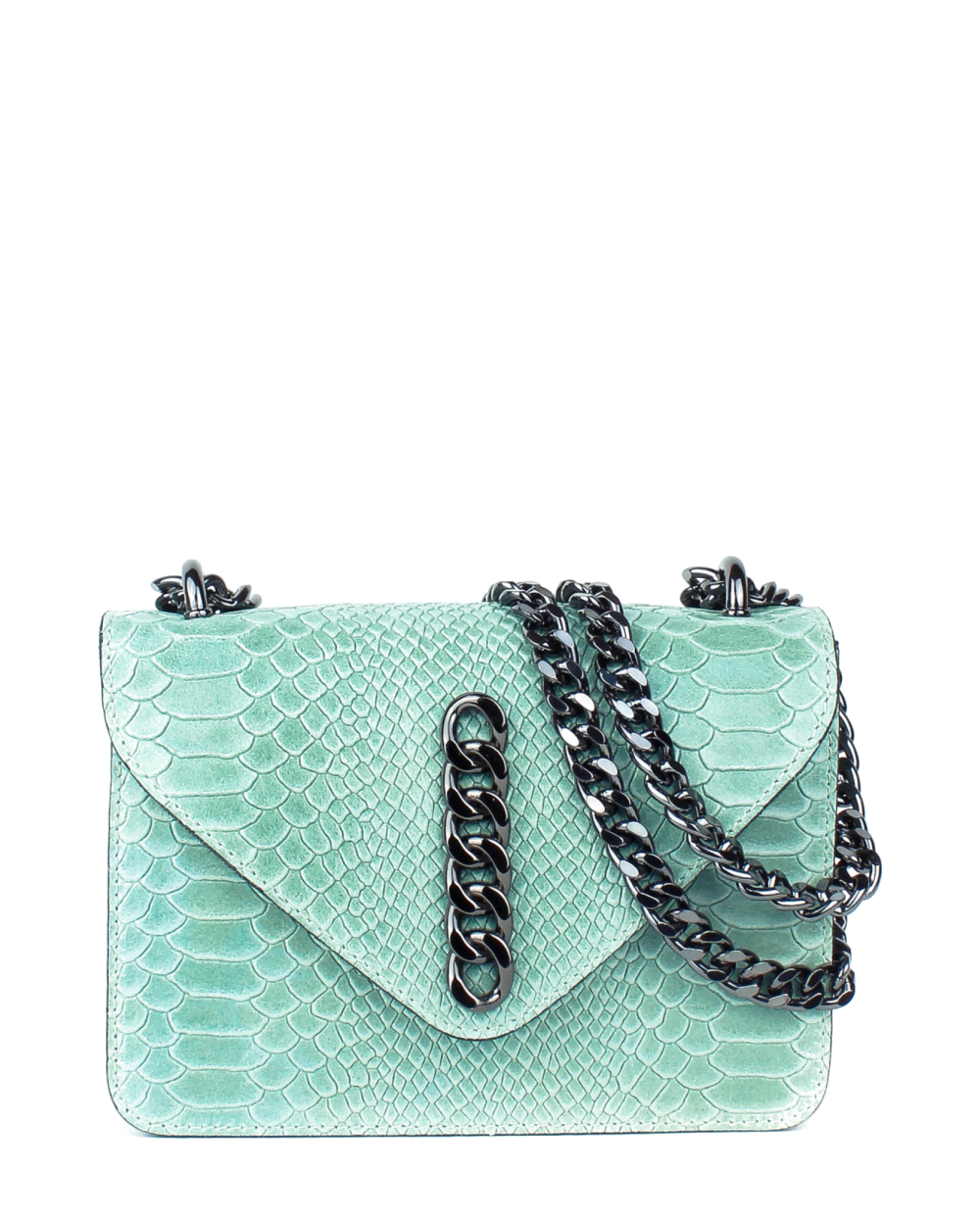 Bandolera de piel italiana Verde 5185-123-35