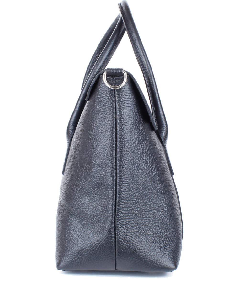 Bolso de mano de piel italiana Armonico Negro