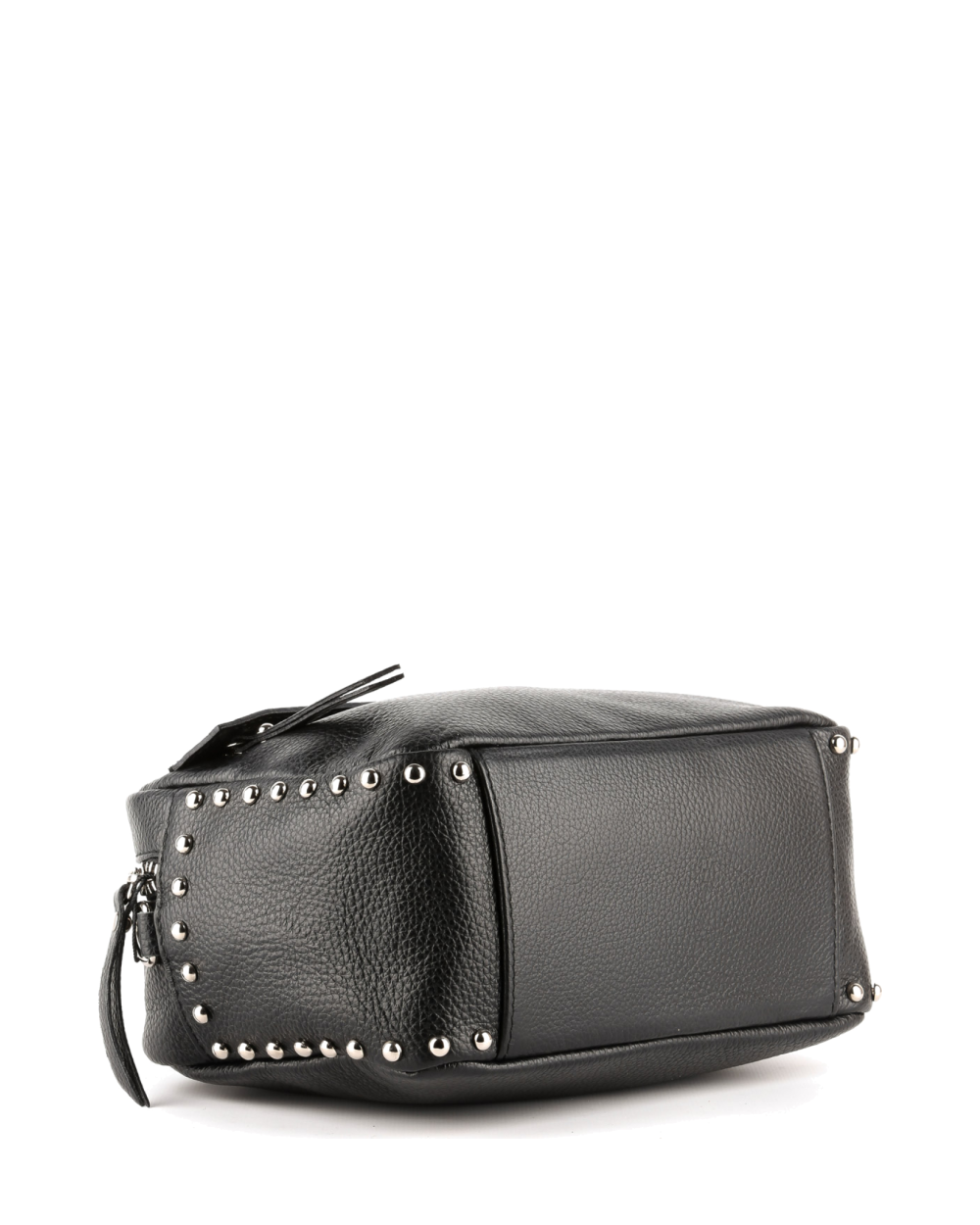 Bolso de mano de piel italiana COMODO Negro